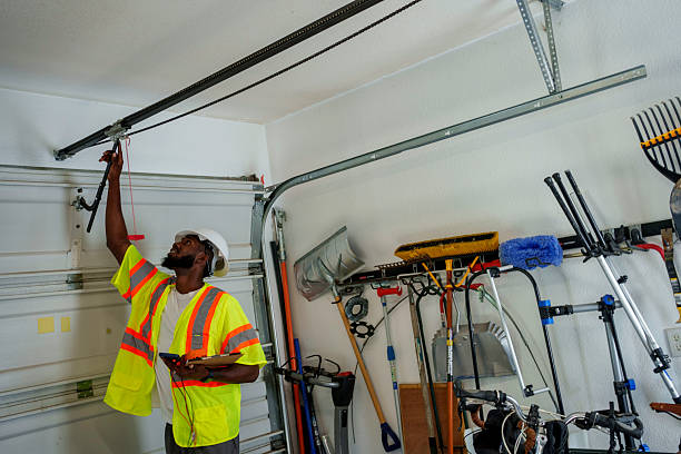 Professional Garage Door Panel Replacement technician working in Neenah, WI